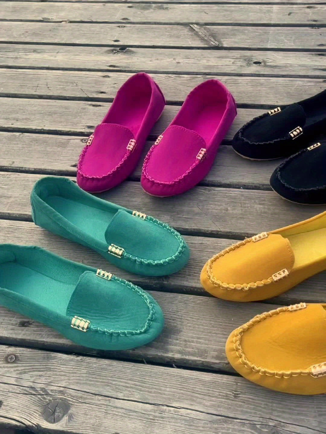 Amalie | Ortopediske Loafers med Metallisk Detalj