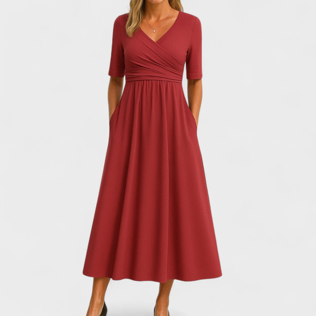 Joanna – Elegant Midi Kjole