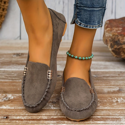 Amalie | Ortopediske Loafers med Metallisk Detalj