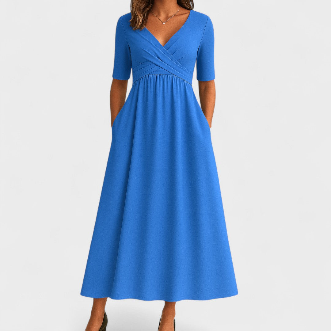 Joanna – Elegant Midi Kjole