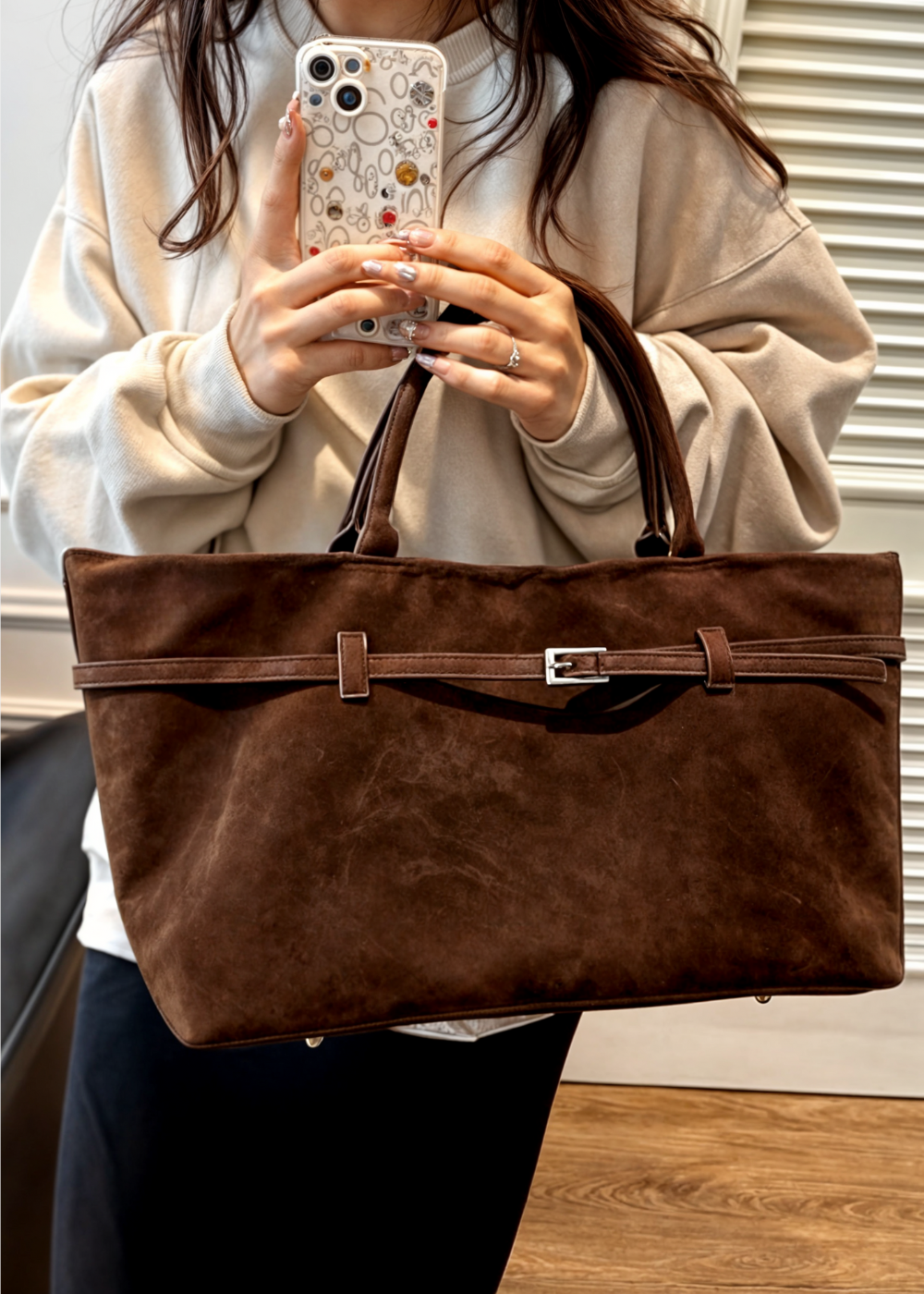 CHRISTINA | Borsa Celeste i Suede