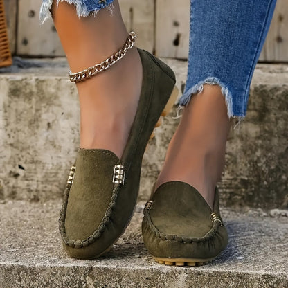 Amalie | Ortopediske Loafers med Metallisk Detalj