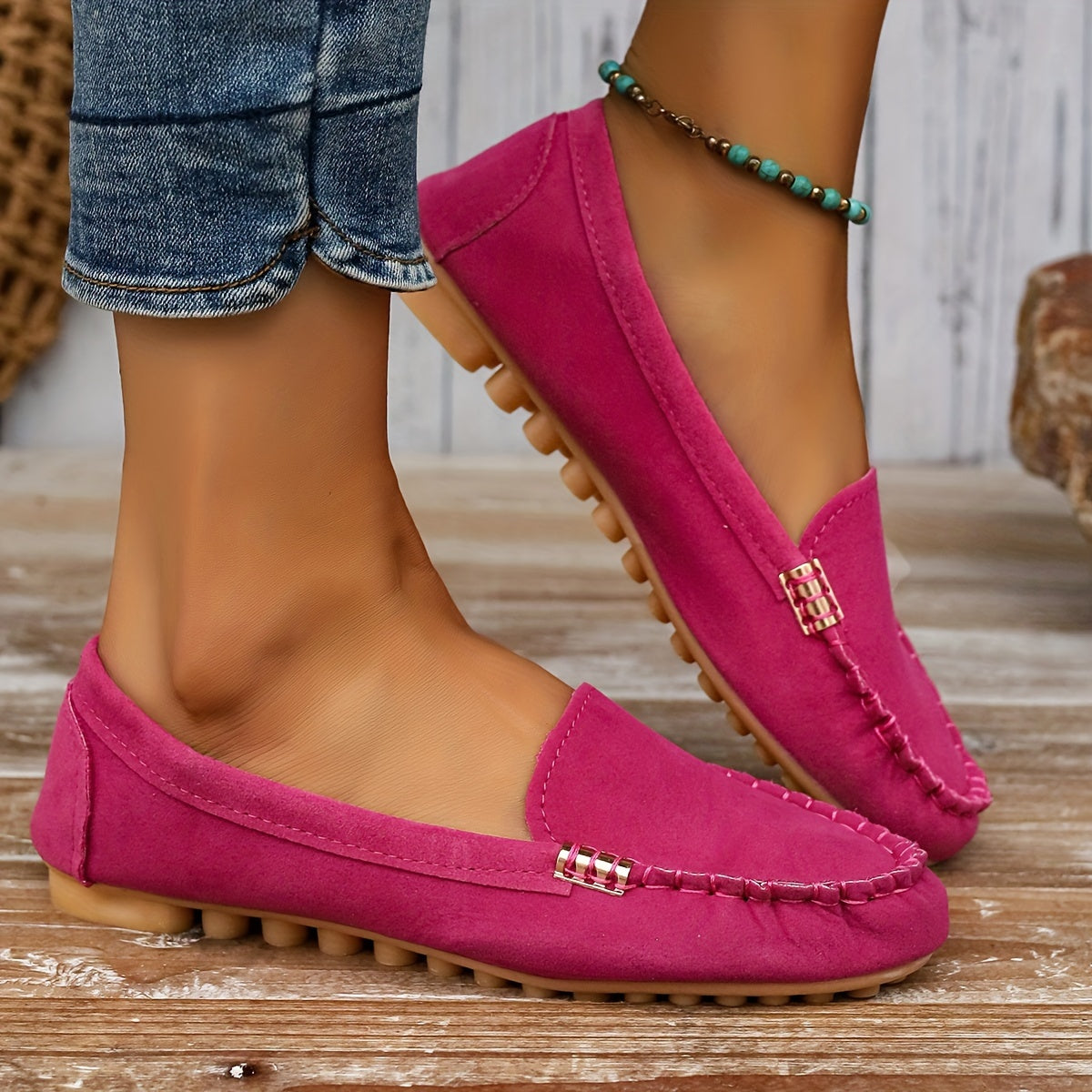 Amalie | Ortopediske Loafers med Metallisk Detalj