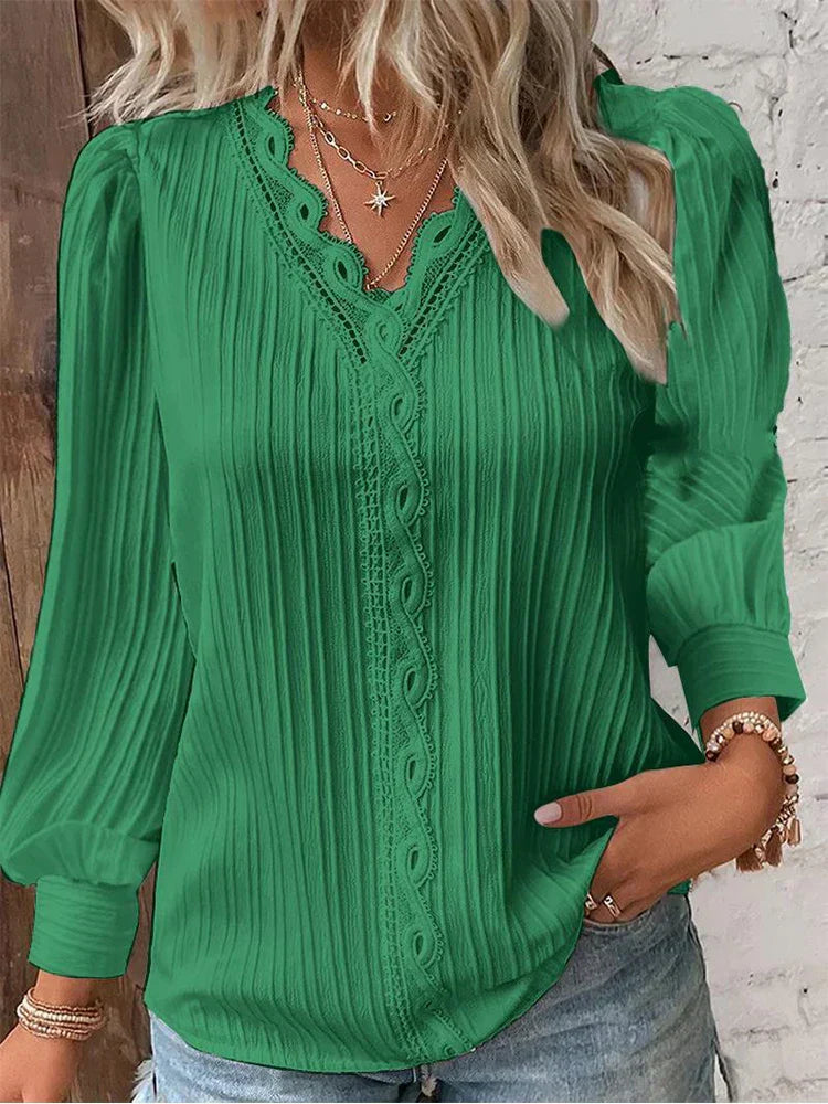 Maja | Spetsdetaljer Bluse