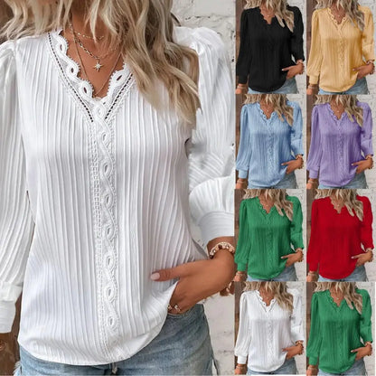 Maja | Spetsdetaljer Bluse