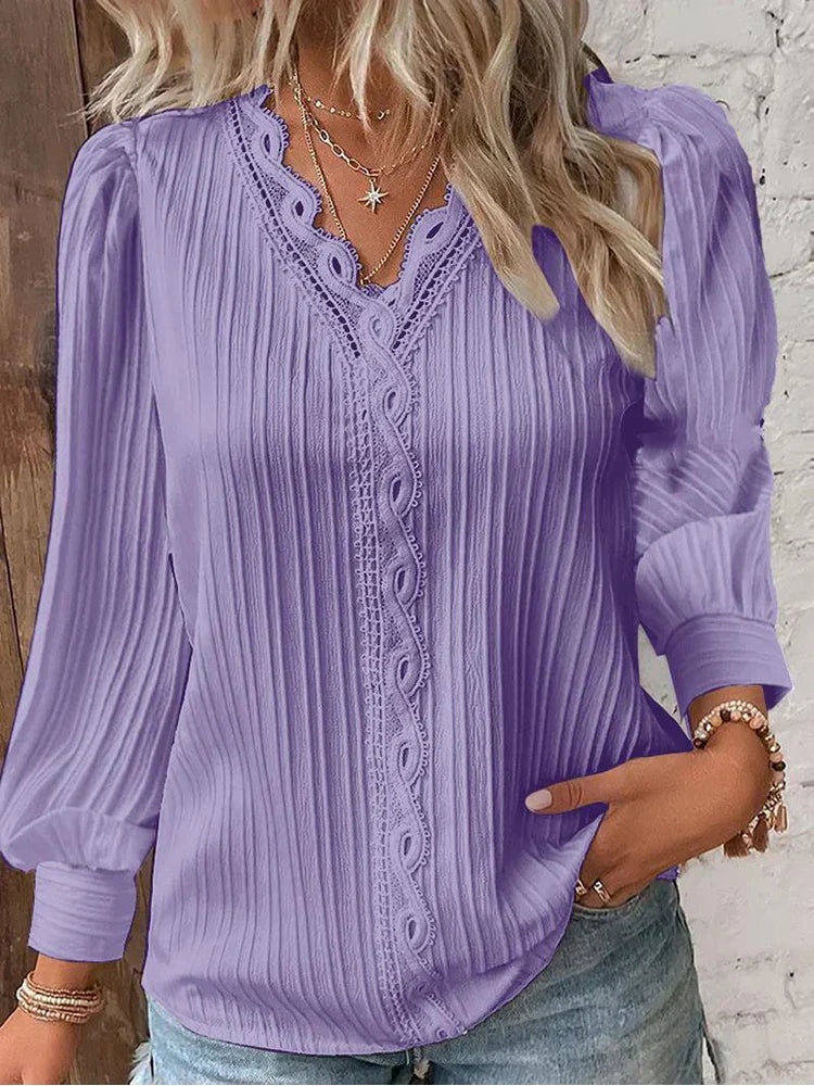 Maja | Spetsdetaljer Bluse