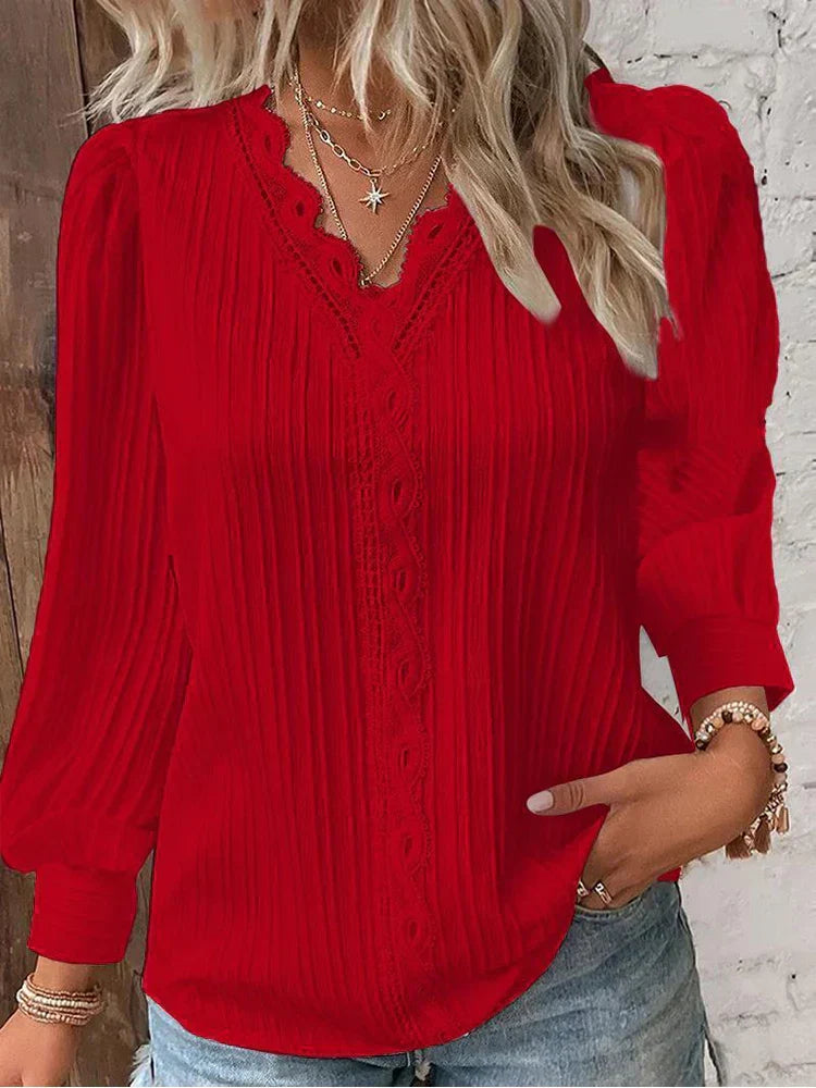 Maja | Spetsdetaljer Bluse