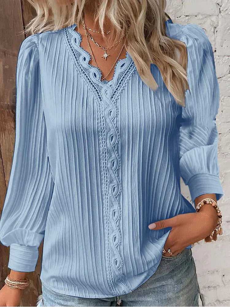 Maja | Spetsdetaljer Bluse