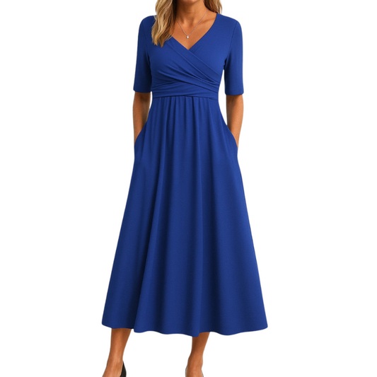Joanna – Elegant Midi Kjole