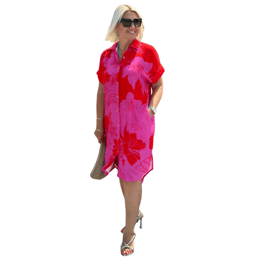 Leah | Kjole med blomsterprint