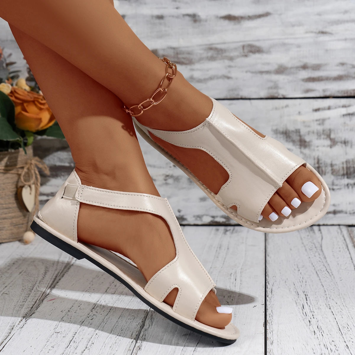 Julie | Flate sommersandaler