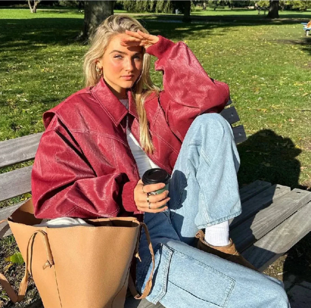 Moxie  | Motetrendy Læderjakke
